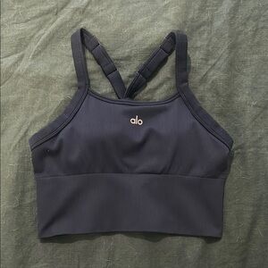 ALO Yoga Navy Blue Sports Bra